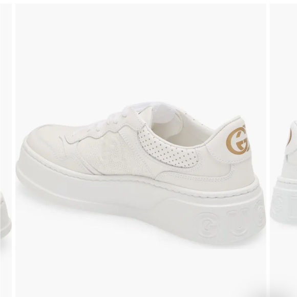 Gucci White Sneakers 38.5 - Picture 2 of 14